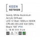 Sandy White Aluminium Acrylic Diffuser LED 12 Watt 1080Lm 3000K 220-240 Volt 50Hz Beam Angle 108o IP65 L: 18 W: 9 H: 9 cm 