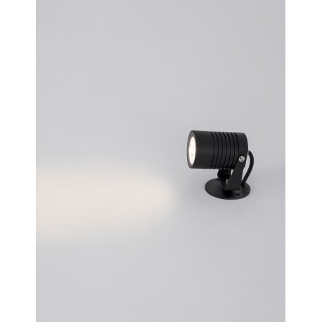 Black Aluminium & Glass LED 5 Watt 378Lm 3000K 100-240 Volt Beam Angle 21O IP65 D: 5 W: 7 H: 12 cm 