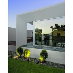 Black Aluminium & Glass LED 5 Watt 378Lm 3000K 100-240 Volt 50Hz Beam Angle 21O IP65 D: 5 W: 9 H: 33 cm 