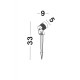 Black Aluminium & Glass LED 5 Watt 378Lm 3000K 100-240 Volt 50Hz Beam Angle 21O IP65 D: 5 W: 9 H: 33 cm 