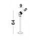 Black Aluminium & Glass LED 5 Watt 378Lm 3000K 100-240 Volt Beam Angle 21O IP65 D: 5 W: 9 H: 64 cm 