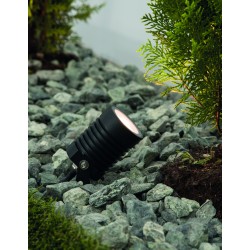 Black Aluminium & Glass LED 10 Watt 742Lm 3000K 100-240 Volt 50Hz Beam Angle 24O IP65 D: 6.5 W: 11 H: 35 cm 