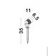 Black Aluminium & Glass LED 10 Watt 742Lm 3000K 100-240 Volt 50Hz Beam Angle 24O IP65 D: 6.5 W: 11 H: 35 cm 