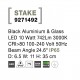 Black Aluminium & Glass LED 10 Watt 742Lm 3000K 100-240 Volt 50Hz Beam Angle 24O IP65 D: 6.5 W: 11 H: 35 cm 