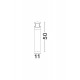 Black Die-Casting Aluminium & Acrylic Diffuser LED 6 Watt 420Lm 3000K 100-240 Volt 50Hz Beam Angle 120 O IP54 D: 11 H: 50 cm 