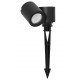 Black Aluminium Glass Diffuser LED GU10 1x7 Watt 100-240 Volt IP54 Bulb Excluded D: 6.8 W: 13.8 H: 27 cm 