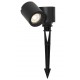 Black Aluminium Glass Diffuser LED GU10 1x7 Watt 100-240 Volt IP54 Bulb Excluded D: 6.8 W: 13.8 H: 27 cm 