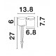 Black Aluminium Glass Diffuser LED GU10 1x7 Watt 100-240 Volt IP54 Bulb Excluded D: 6.8 W: 13.8 H: 27 cm 