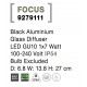 Black Aluminium Glass Diffuser LED GU10 1x7 Watt 100-240 Volt IP54 Bulb Excluded D: 6.8 W: 13.8 H: 27 cm 