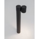 Black Aluminium Glass Diffuser LED GU10 1x7 Watt 100-240 Volt IP54 Bulb Excluded D: 6.8 W: 13.8 H: 55 cm 