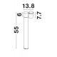 Black Aluminium Glass Diffuser LED GU10 1x7 Watt 100-240 Volt IP54 Bulb Excluded D: 6.8 W: 13.8 H: 55 cm 
