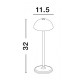 Black Aluminium & Acrylic LED 1 Watt 207Lm 3000K DC 5 Volt IP54 Switch On/Off / USB Wire D: 11.5 W: 11.8 H: 32 cm 