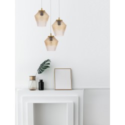 Pendant Light Cognac shadow Gl Brass Metal E273x60W D47 H120 