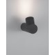 Dark Gray Aluminium Glass Diffuser LED GU10 1x7 Watt 220-240 Volt IP65 Bulb Excluded D: 8 W: 20 H: 14.6 cm 