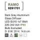 Dark Gray Aluminium Glass Diffuser LED GU10 1x7 Watt 220-240 Volt IP65 Bulb Excluded D: 8 W: 20 H: 14.6 cm 