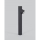 Dark Gray Aluminium Glass Diffuser LED GU10 1x7 Watt 220-240 Volt IP65 Bulb Excluded D: 8 W: 14.6 H: 60 cm 