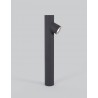Dark Gray Aluminium Glass Diffuser LED GU10 1x7 Watt 220-240 Volt IP65 Bulb Excluded D: 8 W: 14.6 H: 60 cm