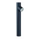 Dark Gray Aluminium Glass Diffuser LED GU10 1x7 Watt 220-240 Volt IP65 Bulb Excluded D: 8 W: 14.6 H: 60 cm 