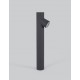 Dark Gray Aluminium Glass Diffuser LED GU10 1x7 Watt 220-240 Volt IP65 Bulb Excluded D: 8 W: 14.6 H: 60 cm 