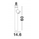 Dark Gray Aluminium Glass Diffuser LED GU10 1x7 Watt 220-240 Volt IP65 Bulb Excluded D: 8 W: 14.6 H: 60 cm 