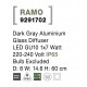 Dark Gray Aluminium Glass Diffuser LED GU10 1x7 Watt 220-240 Volt IP65 Bulb Excluded D: 8 W: 14.6 H: 60 cm 