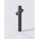 Dark Gray Aluminium Glass Diffuser LED GU10 2x7 Watt 220-240 Volt IP65 Bulb Excluded D: 8 W: 21 H: 60 cm 
