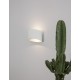 White Aluminium & Glass LED 2x5 Watt 560Lm 3000K 100-240 Volt Beam Angle 90 O IP54 Light Up & Down L: 17 H 1: 8.5 H 2: 14 cm 