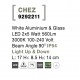 White Aluminium & Glass LED 2x5 Watt 560Lm 3000K 100-240 Volt Beam Angle 90 O IP54 Light Up & Down L: 17 H 1: 8.5 H 2: 14 cm 