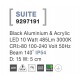 Black Aluminium & Acrylic LED 10 Watt 1215Lm 3000K 100-240 Volt 50Hz Beam 140o IP54 D: 15 W: 5 cm 