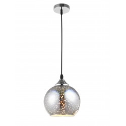 Pendant, Chrome Glass & metal, 1*E27, 40W, D:25 