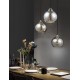 Pendant, Chrome Glass & metal, 3*E27, 40W, D:25 