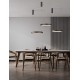Triac Dimmable Brushed Brown Coffee Aluminium & Silicone LED 22 Watt 2552Lm 3000K IP20 D: 40 H: 150 cm 