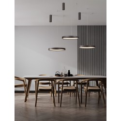 Triac Dimmable Brushed Brown Coffee Aluminium & Silicone LED 22 Watt 2552Lm 3000K IP20 D: 40 H: 150 cm 