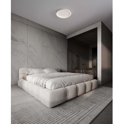 Triac Dimmable Sandy White Aluminium & Acrylic LED 38 Watt 220-240Volt 2713Lm IP20 2700-4000K CCT Dip Switch light up & down 