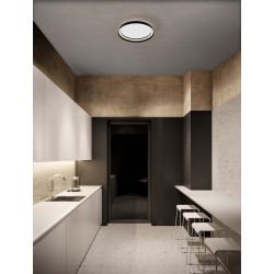 Triac Dimmable Sandy Black Aluminium & Silicone LED 38 Watt 220-240Volt 2713Lm IP20 2700 + 4000K D: 43,7 H: 7 cm 