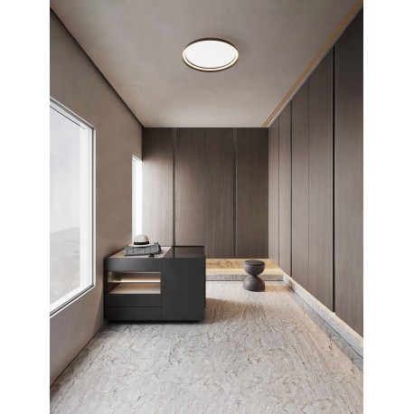 Triac Dimmable Brushed Coffee Aluminium & Silicone LED 48 Watt 220-240Volt 3361Lm IP20 2700 + 4000K D: 60 H: 7 cm 