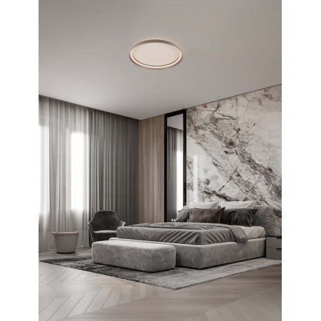 Triac Dimmable Champaign Brown Aluminium & Acrylic LED 48 Watt 220-240Volt 3361Lm IP20 2700-4000K CCT Dip Switch light up & d