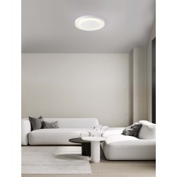 Triac Dimmable Sandy White Metal & Acrylic LED 37 Watt 220-240Volt 2207Lm IP20 2700 + 4000K D: 60 H: 5 cm 