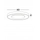 Triac Dimmable Sandy Black & White Metal & Acrylic LED 25 Watt 220-240Volt 1592Lm IP20 2700 + 4000K D: 40 H: 5 cm 
