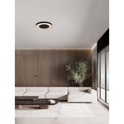 Triac Dimmable Sandy Black & White Metal & Acrylic LED 37 Watt 220-240Volt 2207Lm IP20 2700 + 4000K D: 60 H: 5 cm 