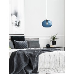 Pendant light, Light Blue colour glass, 1*E27, D:30 