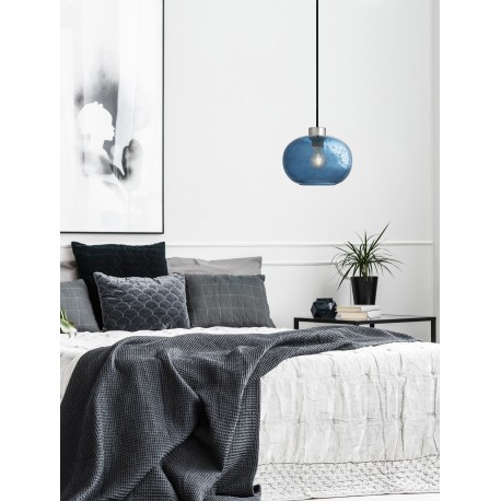 Pendant light, Light Blue colour glass, 1*E27, D:30 