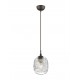 Pendant lamp, metal & glass, max60W, 1*E27, D:14*120 