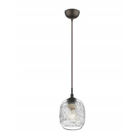 Pendant lamp, metal & glass, max60W, 1*E27, D:14*120 