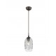 Pendant lamp, metal & glass, max60W, 1*E27, D:14*120 