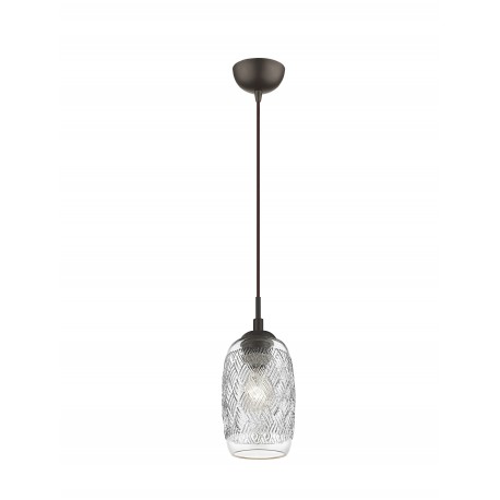 Pendant lamp, metal & glass, max60W, 1*E27, D:14*120 