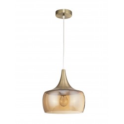 Pendant Light Amber & Chrome E27*40W D:30 H:270 