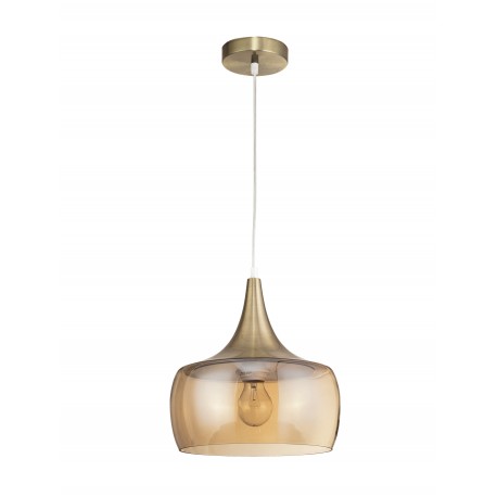 Pendant Light Amber & Chrome E27*40W D:30 H:270 