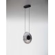 Triac Dimmable Sandy Black Metal & Smoky Gray Glass LED 8 Watt 220-240 Volt 221Lm 3000K IP20 D: 26 H: 200 cm 