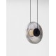 Triac Dimmable Sandy Black Metal & Smoky Gray Glass LED 8 Watt 220-240 Volt 221Lm 3000K IP20 D: 26 H: 200 cm 